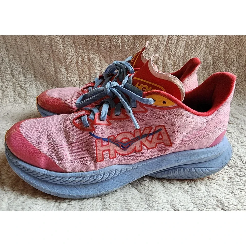 Hoka Mach 6 Youth Running Shoes Peony/Cerise Size 6MD